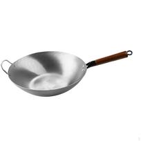 Wok keptuvė su medine rankena, skirta indukcinėms ir dujinėms viryklėms 32cm with ears