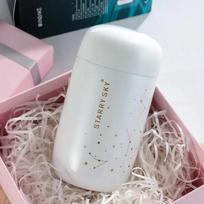Termoso butelis Starry Sky Mini mažos talpos nepralaidus kavos puodelis 304 nerūdijančio plieno vakuuminė kolba 200 ml termo butelis 200ML balta