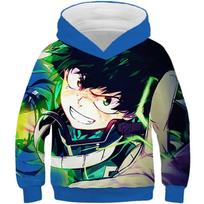 Vaikiški Anime Juokingi Džemperiai Berniukams Mergaitėms Japoniški Boku No Hero Academia Spausdinti Džemperiai su Gaubtu Vaikams Mano Herojus Akademija 3d Puloveriai 100cm