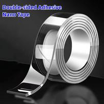 Super Strong Double-Sided Adhesive Tape Nano Tape Transparent Reusable Waterproof Tapes Heat Resistance Home Bathroom Decoration 2cm&1meter