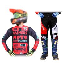 motokroso pavarų komplektas vaikams 4 5 6 7 8 9 10 11 12 13 metų Jaunimas vaikas Motociklas berniukas Mergaitė Jersey Pant Kits lenktyninis kostiumas Visureigis Enduro MX MTB L-24 red