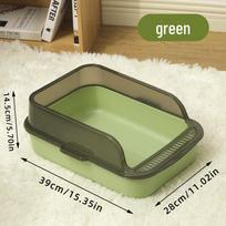 Didelė pusiau uždara kačių kraiko dėžė su apsauga nuo purslų ir semtuvėliu Semi-enclosed Litter Box
