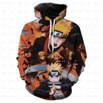 2024 Naujas Klasikinis Japonų Komiksų Mados Trendas Naruto Drabužiai 3D Su Gobtuvu Džemperis Vaikams Storesnis Džemperis Vaikiškas džemperis 100