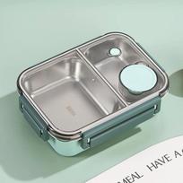 Nerūdijančio plieno padalintas bento indelis su stalo įrankiais suaugusiems, vaikams, studentams, nešiojamas priešpiečių indelis, nepralaidūs maisto laikymo indai
