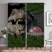 Elegantiškos kambario užuolaidos svetainei Jurassic Park tiulis miegamojo pertvarai juodinamos užuolaidos 2 vnt. atspalviai lango užuolaida W50xH70cmx2pcs-CL