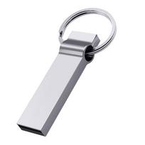 Metalinis verslo USB mini sukamas vandeniui atsparus USB atmintukas 4GB sidabro pilka spalva