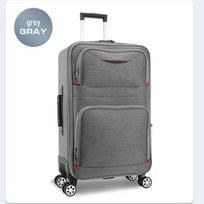 Universalus ratas Didelės talpos lagaminas su tvirtu Oksfordo audiniu, Vyriškas ir moteriškas vežimėlis, 24  ir 28  dydžiai, Slaptažodžio užraktas. 20 inches pilka