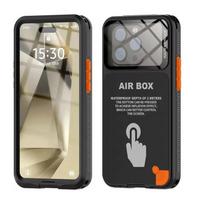 IP68 atsparus vandeniui telefono dėklas Apple iPhone16 15 14 13 12 Pro Max Plus smūgiams ir kritimui atsparus nardymo ir plaukimo dėklas iPhone 15 Pro Max juoda