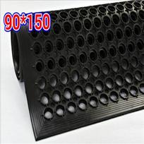 Elegantiškas aliejui atsparus, neslystantis guminis kilimėlis virtuvėms, vonios kambariams ir restoranams 60x90 cm (Single Piece Price) juoda