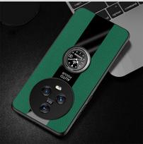 for Honor Magic 7 Pro Case PU Leather Magnetic Ring Phone Kickstand Case for Honor Magic 7 Lite 6 X9C Smart Soft Silicone Matte Bumper Holder Stand for Magic 7 žalia