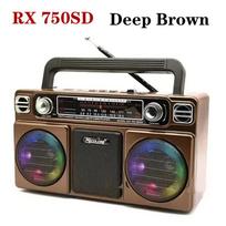 Aukštos kokybės retro nešiojamas radijas USB TF AM FM SW daugiabandis vintažinis namų kortelių radijas Bluetooth garsiakalbis su šviesa įkraunamas DC ruda
