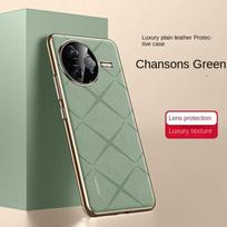 POCO F7 Ultra prabangus odinis dengtas rėmelis dėklas, skirtas Xiaomi POCO F7 Pro F7ultra Apsaugokite smūgiams atsparus bamperis For POCO F7 Ultra žalia