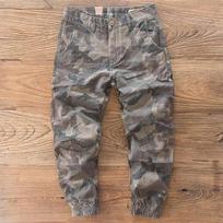 2025 m. Pavasario/Rudens Vyriški Camouflage Klasikiniai Kombinezonai su Manžetėmis XXL pilka spalva