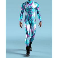 Vyriškas moteriškas CyberPunk raumenų kombinezonas 3D spalvotas piešinys Cosplay Bodysuit Steampunk kostiumas Helovino vakarėlio pasirodymai Zentai kostiumas Kids S