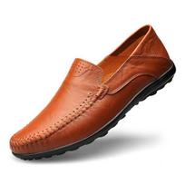 Natūralios odos vyriški batai Laisvalaikio itališki vyriški loaferiai mokasinai Prabangus prekės ženklas Formalūs slip-on vyriški laivininkų batai Zapatos De Hombre 37