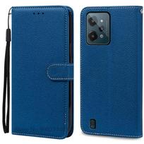Skirta Realme C31 dėklas Atverčiamas odinis piniginės dangtelis Skirta Realme C31 dėklas Stovas Knygos dangtelis Skirta Realme C31 dėklas Coque Fundas For Realme C31 tamsiai mėlyna spalva
