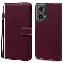Dėl Moto G85 5G dėklo Piniginė Odinis Atverčiamas Dangtelis Motorola G85 Dėklui Minkšto Silikono Knygos Formos Dangtelis Motorola G85 5G Dėklui Fundas For Moto G85 5G brown