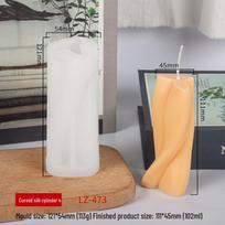Sanxin Aromaterapinė spiralinė žvakė silikoninė forma - Rankų darbo DIY banguotas cilindras
