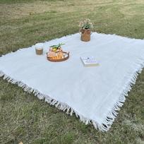 Atsparus drėgmei medvilninis lauko pikniko pledas stovyklavimui ir kelionėms kemperiu 90x90 cm