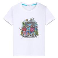 marškinėliai vaikams berniukui 10 metų Minecraft spauda 100% medvilnė anime marškinėliai y2k one piece Kawaii viršus trumpas pasididžiavimo marškinėliai mergaičių drabužiai 100 balta