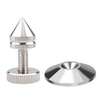 1 rinkinys Sidabriniai garsiakalbių smaigaliai Metalinės kojelės Amortizuojančios garsiakalbių pagalvėlės HiFi žemų dažnių garsiakalbiui ir garso įrangai SM6