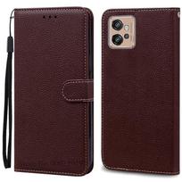 Odinis dėklas Motorola Moto G32 dėklui Magnetinis atverčiamas piniginės dėklas dangtelis Moto G32 MotoG32 G 32 kortelių laikiklis telefono dėklai Fundas for Moto G32 kava