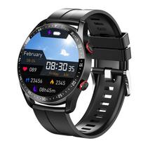2025 Naujas EKG+PPG Bluetooth Skambučių Išmanusis Laikrodis Vyrams Sveikata Širdies Ritmas Kraujospūdis Fitnesas Sportiniai Laikrodžiai Vyrams Sportinis Vandeniui Atsparus Išmanusis Laikrodis silicone belt juoda
