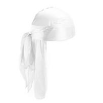 Laisvalaikio dviračių galvos skara Madingas vintažinis galvos raištis Skrybėlė Medvilninė ilga uodega Pirato kepurė Durag Hip Hop Bandana Unisex balta