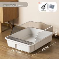 Ypač didelis kačių kraiko dėžutė su aukštais kraštais - Apsauga nuo purslų, Sustorintas dizainas Litter Box [Pet Supplies]