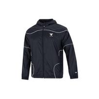Under Armour Project Rock Brahma striukė su švariomis linijomis ir vienspalviu logotipu, laisvalaikio sportinė vyriška austinė striukė su gobtuvu, juoda 1373580-001 L