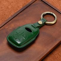 Genuine Leather Key Case for Vespa GTS300 Remote tamsiai žalia spalva