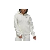 Jordan Brooklyn vienspalvis su gobtuvu laisvalaikio džemperis užtrauktuku moteriškas džemperis Sail-White FD7866-133 XL
