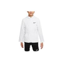 Nike Dri-FIT Vienspalvis logotipas Austas sportinis striukė su gobtuvu Vaikams striukės Baltas DO7095-100 S