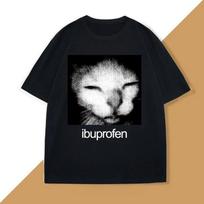 Ibuprofeno Katės Memas Marškinėliai Vyrams Laisvalaikio Juokingi Katės Grafiniai Marškinėliai Mados Apvalus Kaklas Vyrams Moterims Drabužiai Unisex Gatvės Stiliaus Marškinėliai S