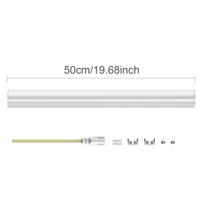 Nemirksintis T5 LED šviesos vamzdelis 15W 50CM Ryški LED sieninė lempa 110-220V Studijoms Skaitymui Stalui Spintelei Tualetiniam staliukui Vidaus apšvietimas No plug balta