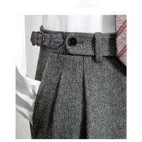 Vyriškos tiesaus kirpimo lieknos kostiuminės kelnės, paprastos kasdienės kelnės džentelmenams 3XL