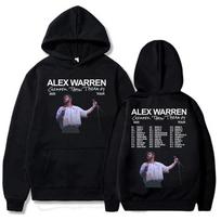 Pigiau nei terapija 2025 m. Hoodies Alex Warren Dainininkas Grafiniai megztiniai su gobtuvu Ilgomis rankovėmis Vyrai Moterys Sudaderas XS