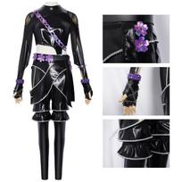 Kpop Demonų Medžiotojai Rumi Cosplay Kostiumas Perukas Juodos Odos Mūšio Kostiumas Suaugusioms Moterims Paltas Kelnės Diržas Pirštinės Helovino Vakarėlis S mėlyna