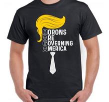 Kvailiai valdo Ameriką Juokingi Anti Trump marškinėliai Maga XL
