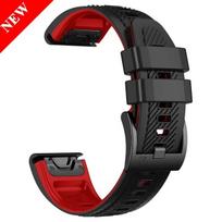 Quickfit 22 26mm laikrodžio dirželiai, skirti Garmin MARQ Athlete Adventurer Golfer Captain Aviator Epix Gen 2 Silikoniniai Fenix 7x 7 Apyrankė QuickFit 22mm
