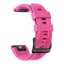 Silikoninis reguliuojamas dirželis QuickFit 22/26 mm Išmaniojo laikrodžio priedai Skirtas Garmin Fenix 8 51/47 mm Pakeičiama apyrankė Mados mėgėjams QuickFit 22mm rožinė