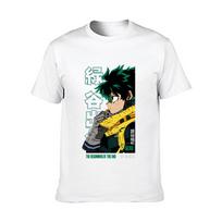 Deku marškinėliai Izuku Midoriya Herojus Herojus Anime marškinėliai Grafiniai marškinėliai Per dideli marškinėliai Moteriški drabužiai Mada XS balta