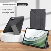 Xiaomi Pad 7 11,2 colio dėklas su sagtimi, Pad 5 minkštas dėklas ir Pad 6S Pro 12,4 odinis viršelis Xiaomi Pad 7 (11.2 inches) minkštas šelinis audinys su magnetine sagtimi spalva/juoda - y sulankstymas + trijų dalių stovas spalva