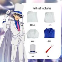 Kaitou Kid Anime Cosplay Kostiumų Rinkinys Vaidmenų Žaidimams ir Pasirodymams XL