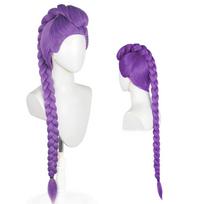 Kpop Medžiotojai Rumi Mira Zoey Vaikai Suaugusieji Cosplay Perukas Perukas 24 colių Violetinė Pynė Perukas Helovino Vakarėlio Kostiumo Perukai kid-60cm violetinė