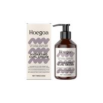 Hoegoa Drėkinamasis garbanotų plaukų elastingumo kremas 100g Anti-Frizz Garbanotų plaukų apimtis Natūrali apimtis Formuojantis plaukų priežiūros elastingumo suteikėjas