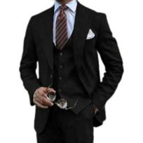 Vasara Nauji Vyriški Kostiumai Slim Fit Mada Smailas Atvartas Vienaeilis Plonas Lininis Vyriškas Kostiumas Verslo Kasdienis Paplūdimio Vestuvių Smokingas 3 vnt. S juoda