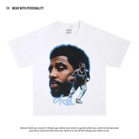 Kyrie Irving Krepšinio Žvaigždė Laisvalaikio Spausdinti Amerikietiški Marškinėliai Vyriški ir Moteriški Maža Dekoltė Trumpomis Rankovėmis S