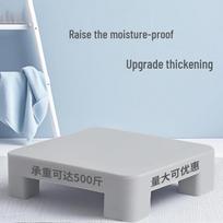 Drėgmės nepraleidžianti paaukštinta plastikinė padėklų dėžė su 4, 6 arba 9 kojelėmis sandėliui ir prekybos centrų grindims Flat Four-Leg 40*30*12cm Blue