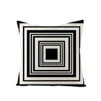 Lininė Paprasta Juoda Balta Geometrinė Pagalvės Užvalkalas Modernus Nordic Paprastas Dekoratyviniai Pagalvės Užvalkalas Svetainės Sofos Kėdės Mesti Pagalvės 12x12Inch white